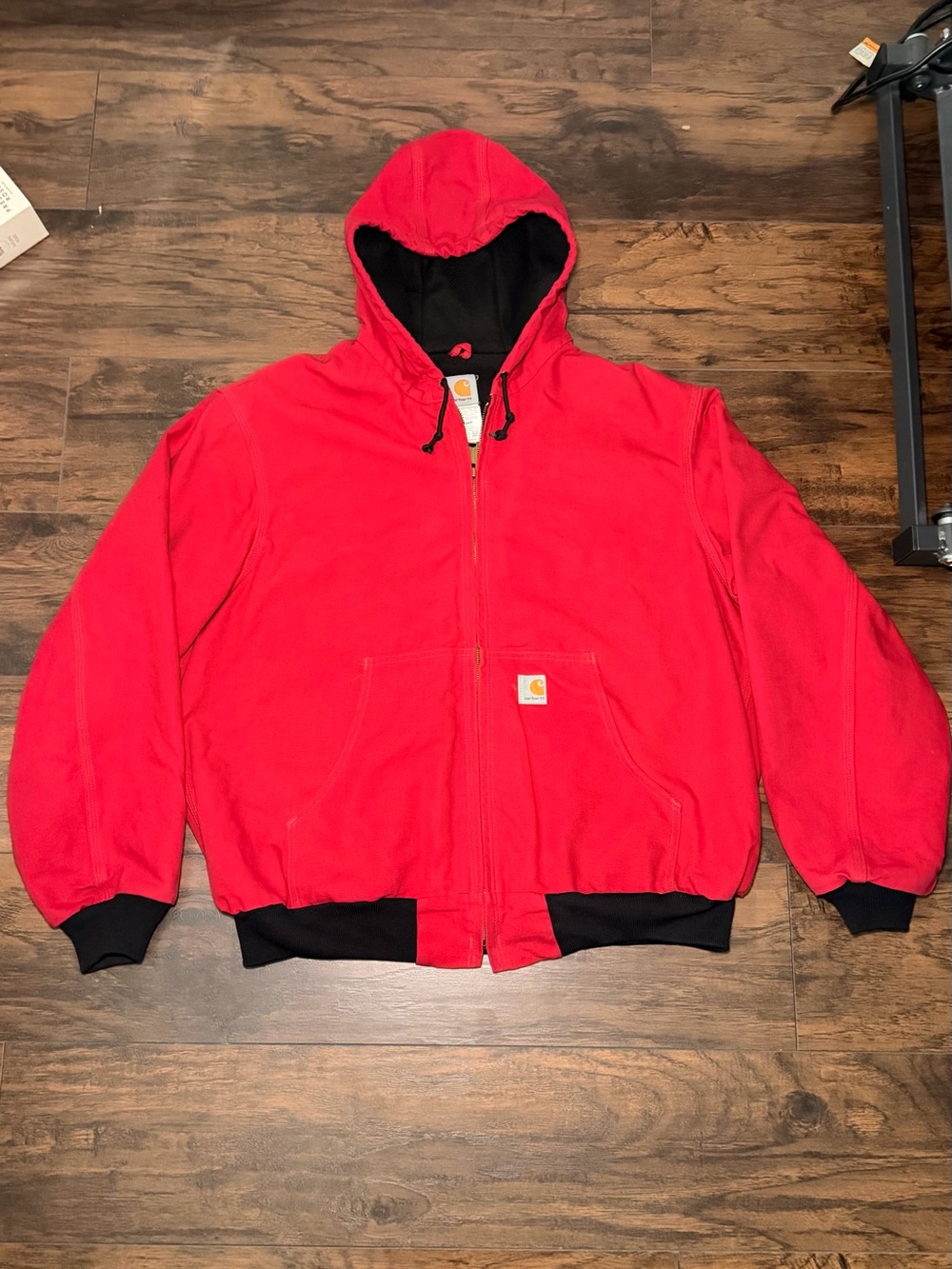 Vintage Carhartt J131 RED Thermal Lined Duck Active Jacket Men’s XL Workwear